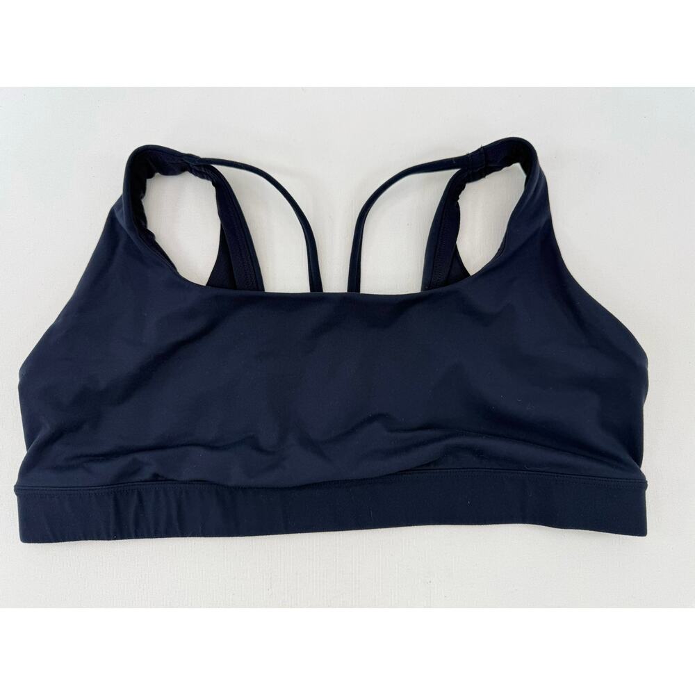 Athleta Navy Longline Sports Bra Strappy Back Medium Support Size 1X
